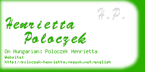 henrietta poloczek business card